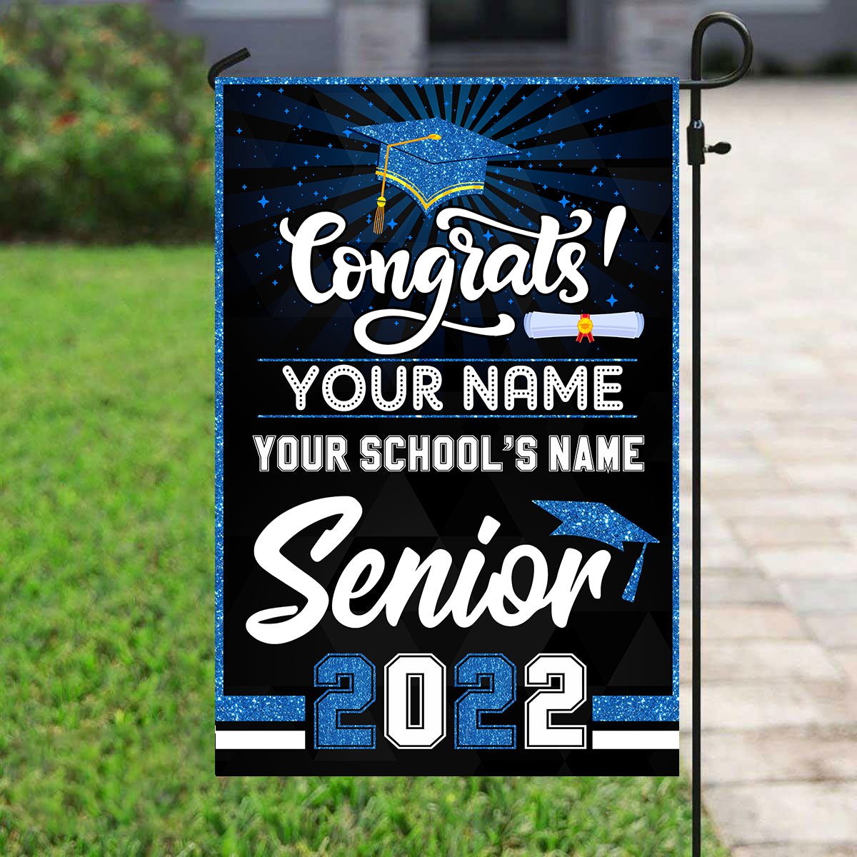 Graduation - Congratulation Senior Of Year - Personalized Flag (Ver 2)