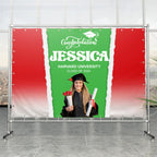 Graduation - Custom Photo Congratulations -  Personalized Graduation Backdrop