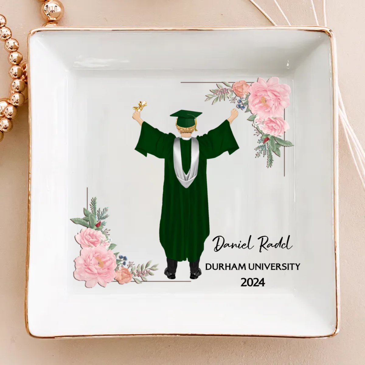 Graduation - Graduation Gift Jewelry Dish - Personalized Jewelry Dish (TL)