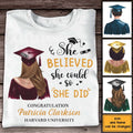 Graduation - She Believed She Could So She Did - Personalized Unisex T-shirt, Hoodie, Sweatshirt