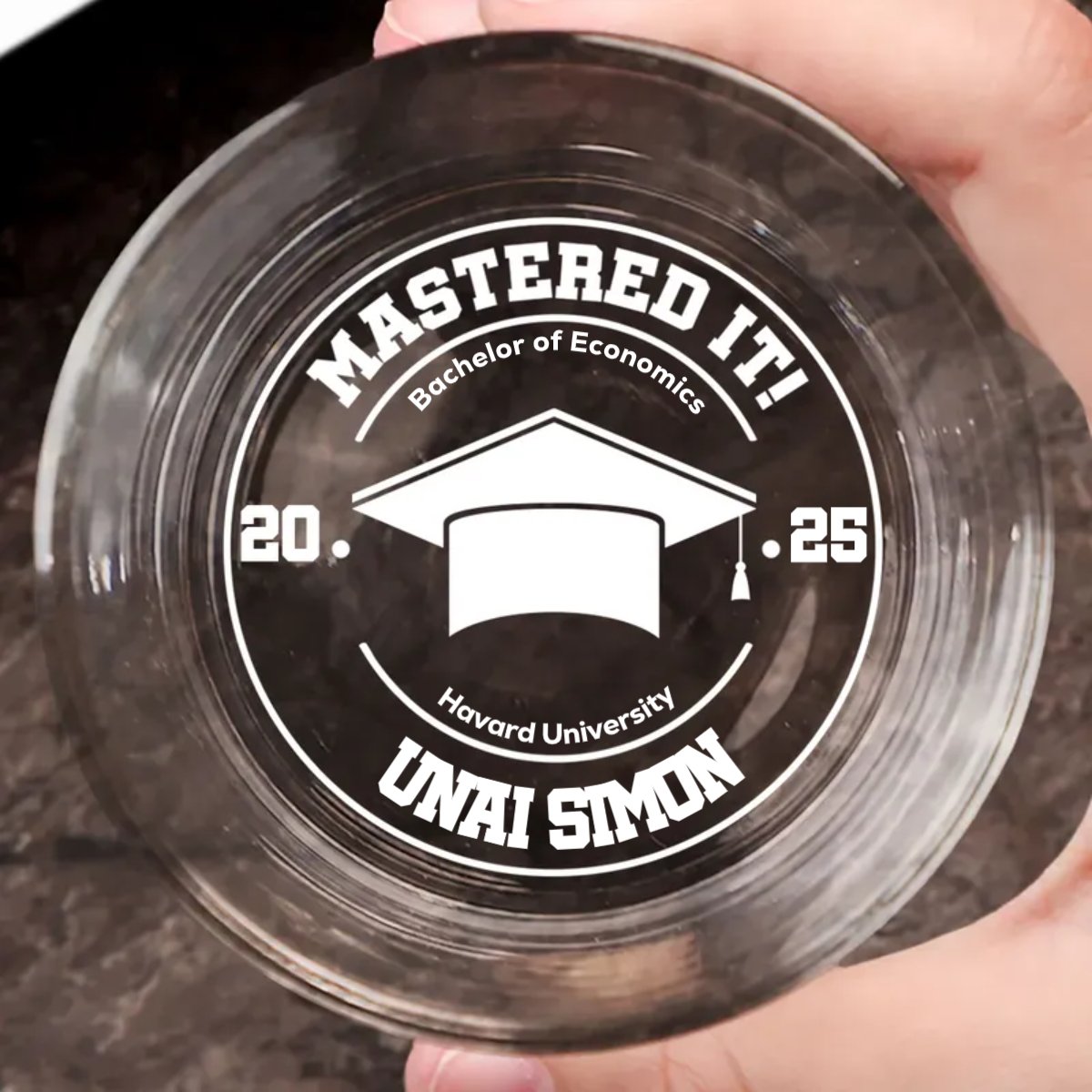Graduation - Skip to product information Graduation Gift Mastered It - Personalized Engraved Whiskey Glass