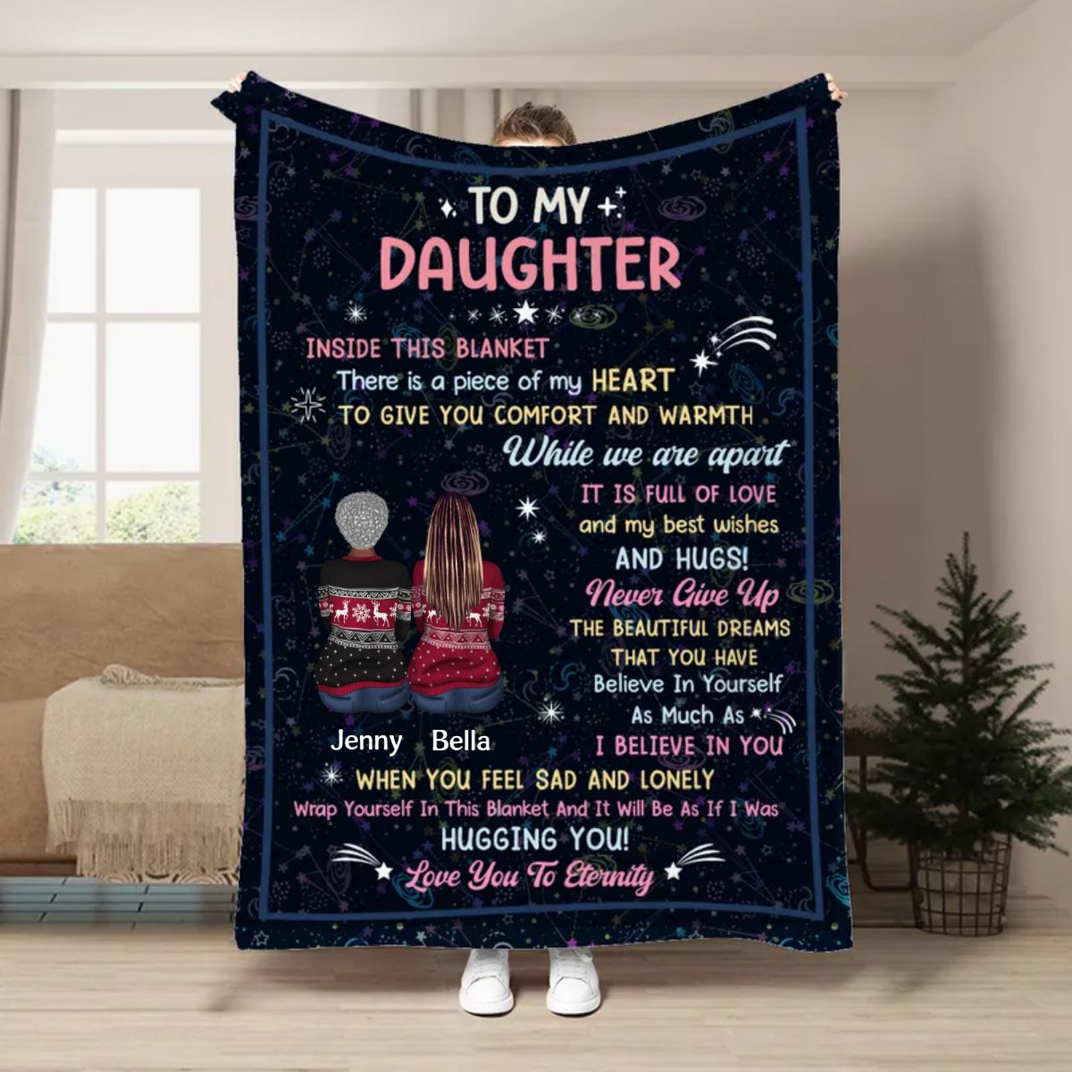 Granddaughter - To Granddaughter Inside This Blanket Is A Piece Of My Heart - Personalized Blanket (VT)