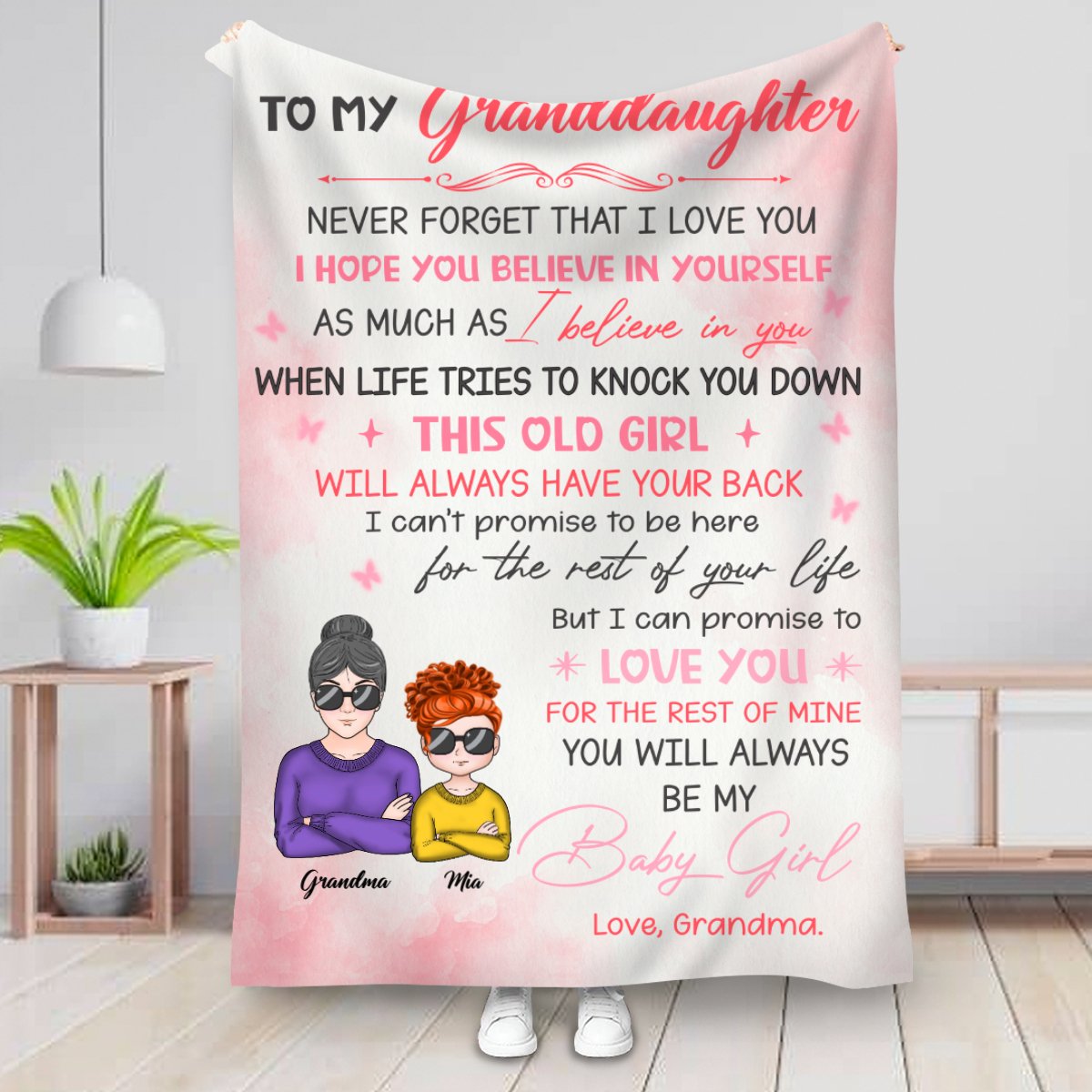 Granddaughter - To My Granddaughter Never Forget That I Love You... - Personalized Blanket