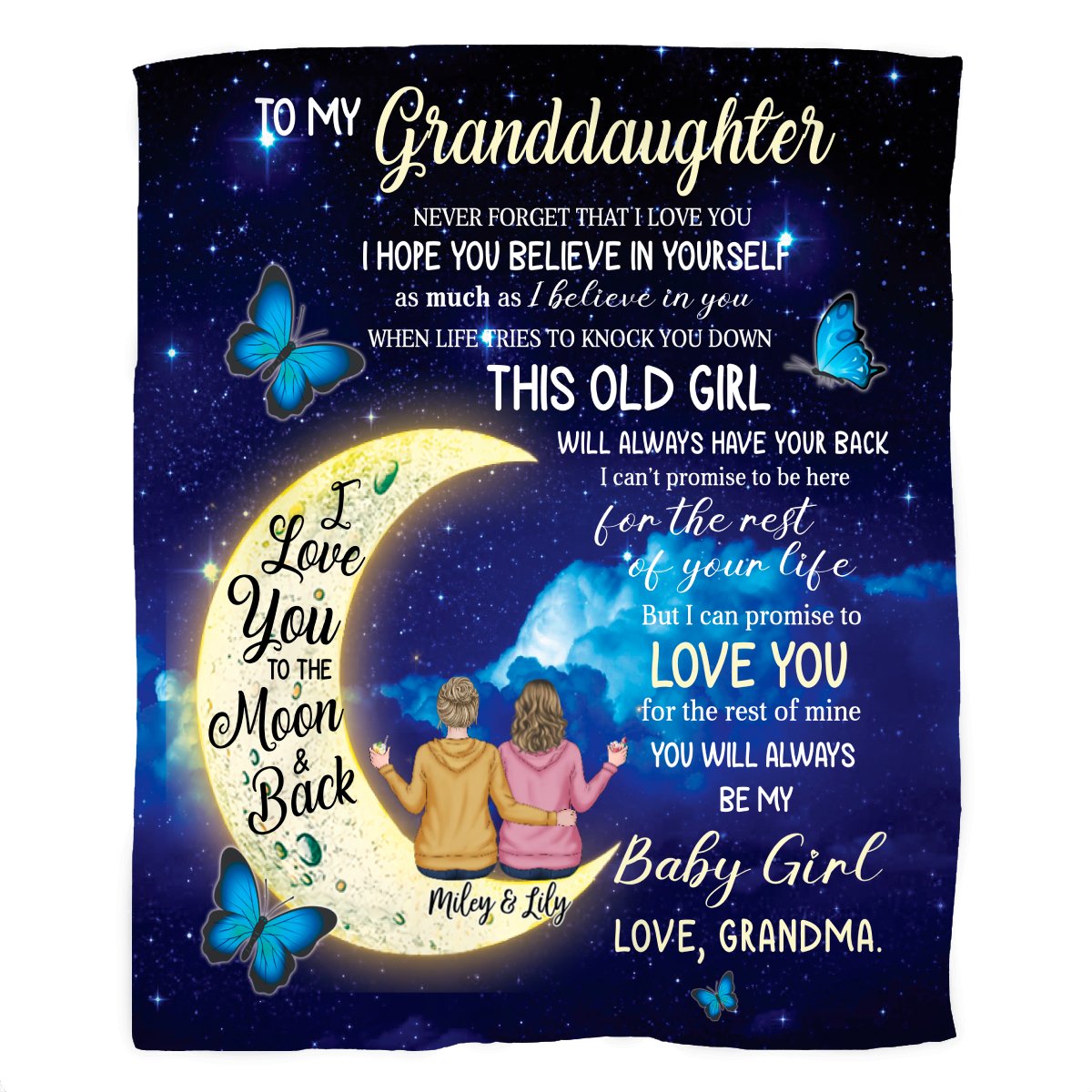 Granddaughter - To My Granddaughter Never Forget That I Love You...- Personalized Blanket