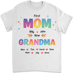 Oma – Farbe der Liebe, erst Mama, jetzt Oma – Personalisiertes Unisex-T-Shirt