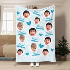 Grandma - Custom Photo Blessed Grandma - Personalized Blanket