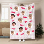 Grandma - Custom Photo Blessed Grandma - Personalized Blanket