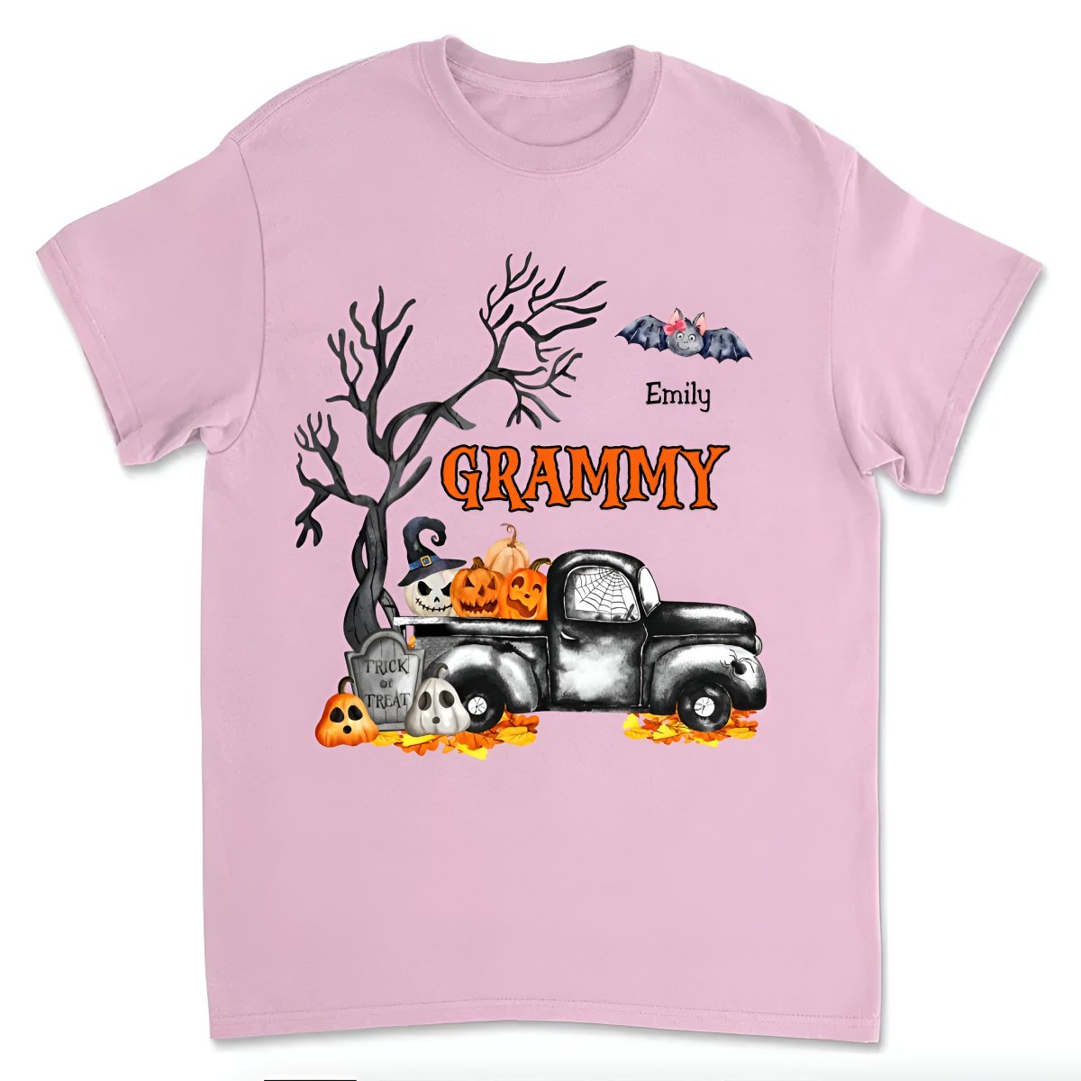 Grandma - Halloween Bat T-Shirt - Personalized Unisex T-Shirt