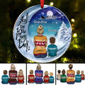 Oma – Ich liebe dich bis zum Mond und zurück – Personalisiertes Acryl-Ornament