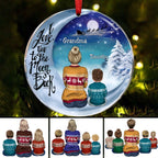 Oma – Ich liebe dich bis zum Mond und zurück – Personalisiertes Acryl-Ornament