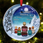 Oma – Ich liebe dich bis zum Mond und zurück – Personalisiertes Acryl-Ornament