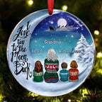 Oma – Ich liebe dich bis zum Mond und zurück – Personalisiertes Acryl-Ornament