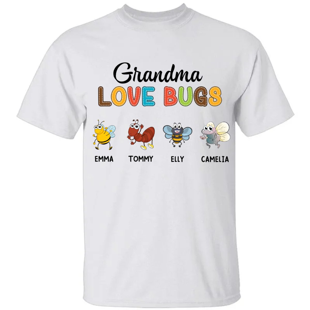 Grandma Love Bugs Shirt - Personalized Unisex T-shirt, Hoodie, Sweatshirt