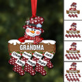Grandma - Snowman Christmas Stocking Custom Name - Personalized Acrylicen Ornament