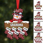 Grandma - Snowman Christmas Stocking Custom Name - Personalized Acrylicen Ornament