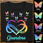 Grandma - To Infinity And Beyond Butterfly Heart - Personalized Unisex T-shirt