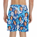 Hawaï - Short de bain personnalisé pour fête et vacances avec visage