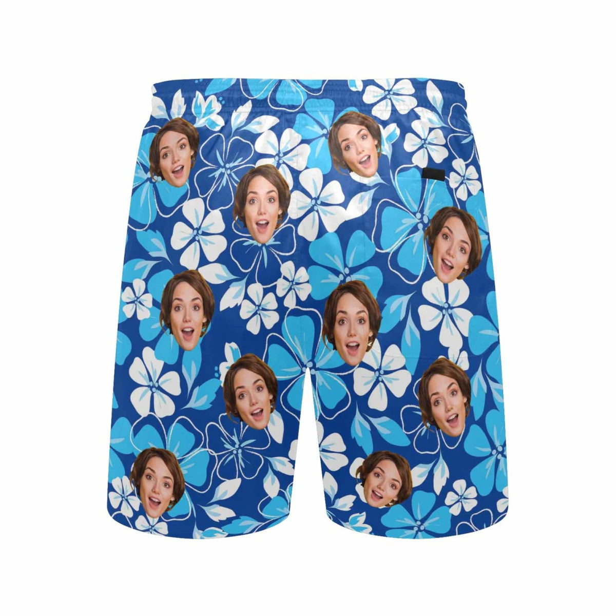 Hawaï - Short de bain personnalisé pour fête et vacances avec visage