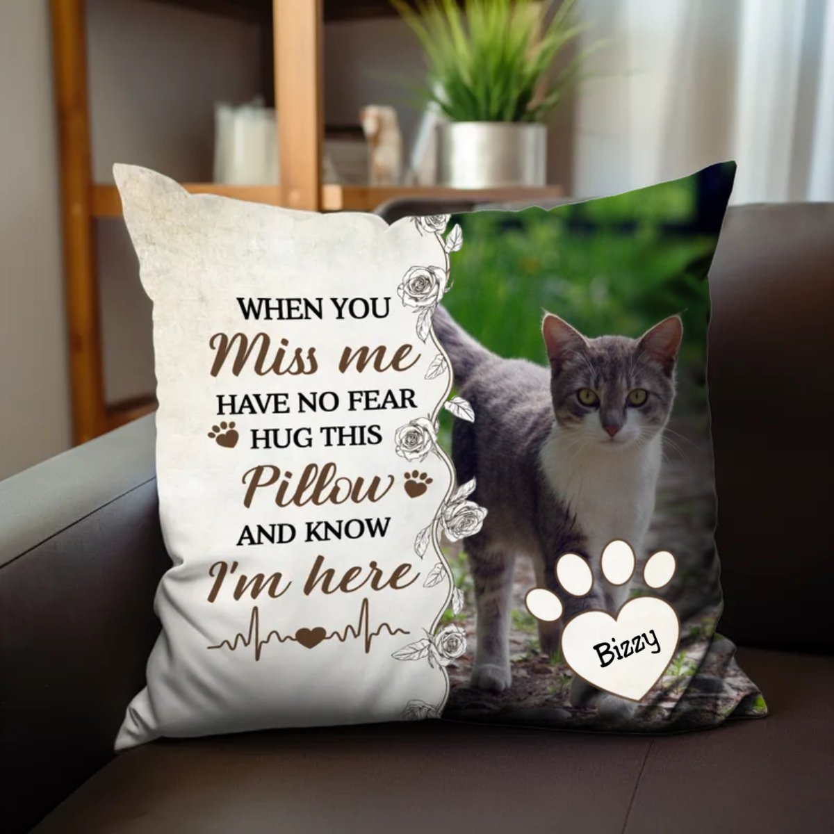 Hug This Pillow And Know I'm Here - Personalized Pillow (HN)