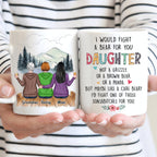 Je me battrais contre un ours pour toi, ma fille - Mug personnalisé