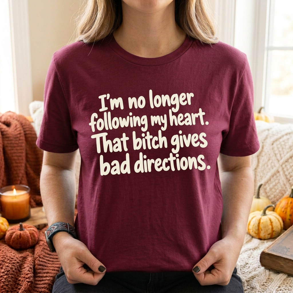 Maroon funny quote T-shirt lifestyle mockup