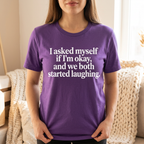 Purple funny quote T-shirt mockup