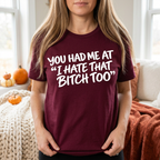 Maroon quote T-shirt mockup