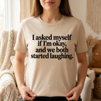 Sand Beige funny quote T-shirt mockup