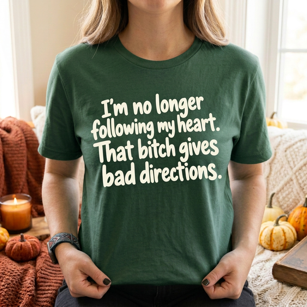 Forest green funny quote T-shirt lifestyle mockup