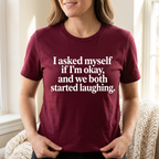 Maroon funny quote T-shirt mockup