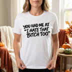 White quote T-shirt mockup