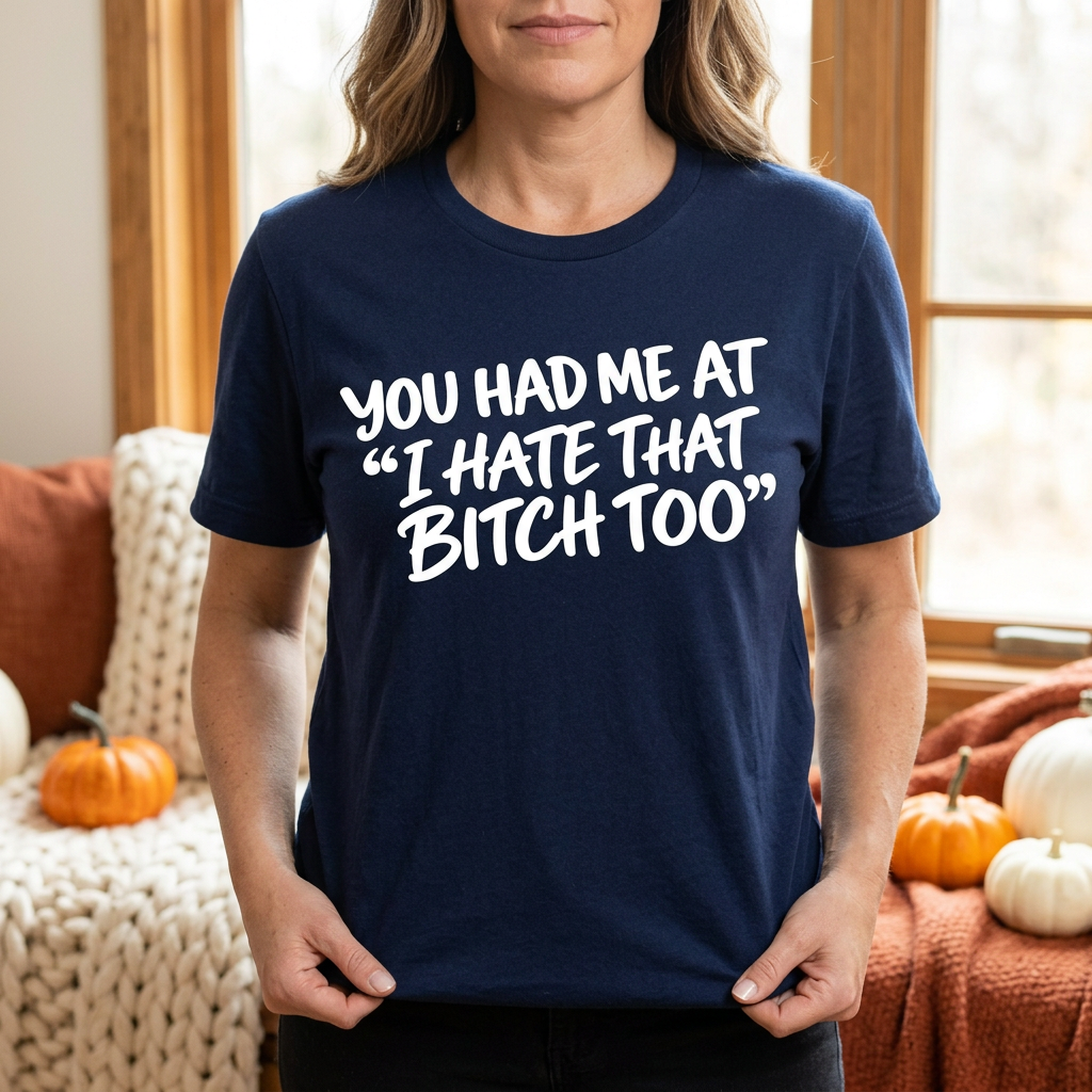 Navy quote T-shirt mockup