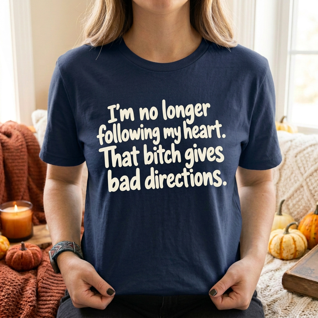 Navy funny quote T-shirt lifestyle mockup