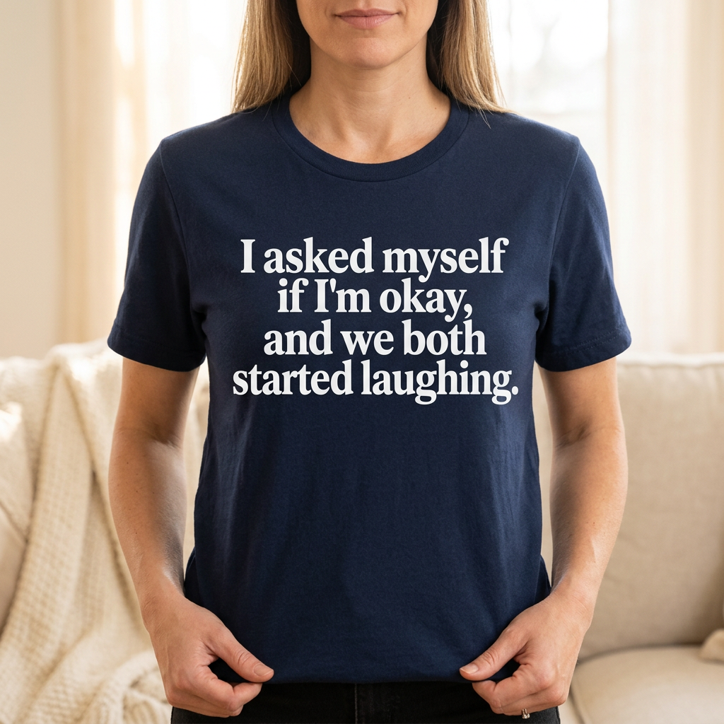Navy funny quote T-shirt mockup