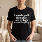 Black funny quote T-shirt mockup