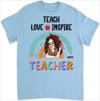 It Takes A Big Heart To Shape Little Minds - Personalized Unisex T-shirt, Sweater, Hoodie