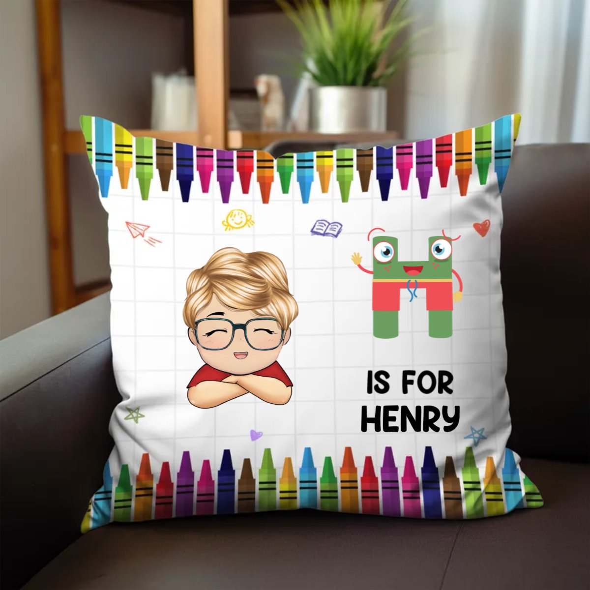 Kid - Alphabet Kid's Name - Personalized Pillow