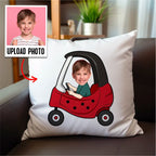 Kid - Baby In Car - Personalized Photo Custom Shaped Pillow(NV)