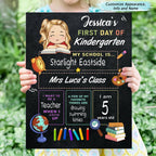 Kid - First Day Of School - Personalized School Sign