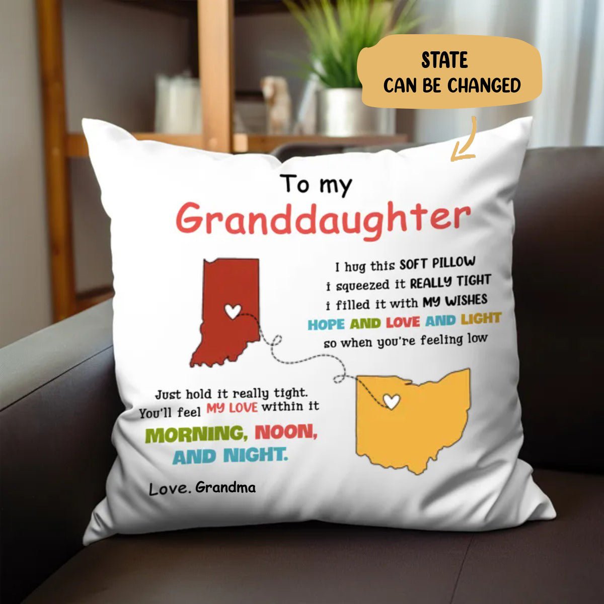 Long Distance Drawing Hug This Pillow - Personalized Pillow