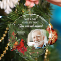 Individuelles Weihnachtsornament mit Foto „Auch wenn du mich nicht sehen kannst“ – Persönlich gestalteter Acryl-Anhänger