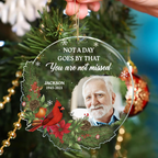 Individuelles Weihnachtsornament mit Foto „Auch wenn du mich nicht sehen kannst“ – Persönlich gestalteter Acryl-Anhänger