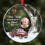 Personalisiertes Acryl-Weihnachtsornament „Always With You“ – Erinnerungsstück für verstorbene Angehörige, Trauergeschenk