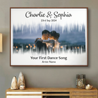 Couple First Dance Song QR Code Wedding Anniversary Gift Photo Inserted Personalized Poster