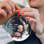Personalisiertes Acryl-Weihnachtsornament „Always With You“ – Erinnerungsstück für verstorbene Angehörige, Trauergeschenk