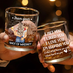 Je t'ai rencontré, je t'ai apprécié, je t'aime, je te garde - Verre à whisky personnalisé