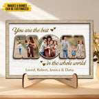 Mother - Custom Photo You Are The Best Mom In The Whole World -  Personalized 2-Layered Wooden Plaque