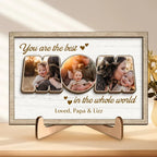 Mother - Custom Photo You Are The Best Mom In The Whole World -  Personalized 2-Layered Wooden Plaque