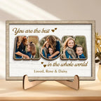 Mother - Custom Photo You Are The Best Mom In The Whole World -  Personalized 2-Layered Wooden Plaque