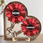Mother - First Mom Now Grandma -  Personalized  Wooden Plaque